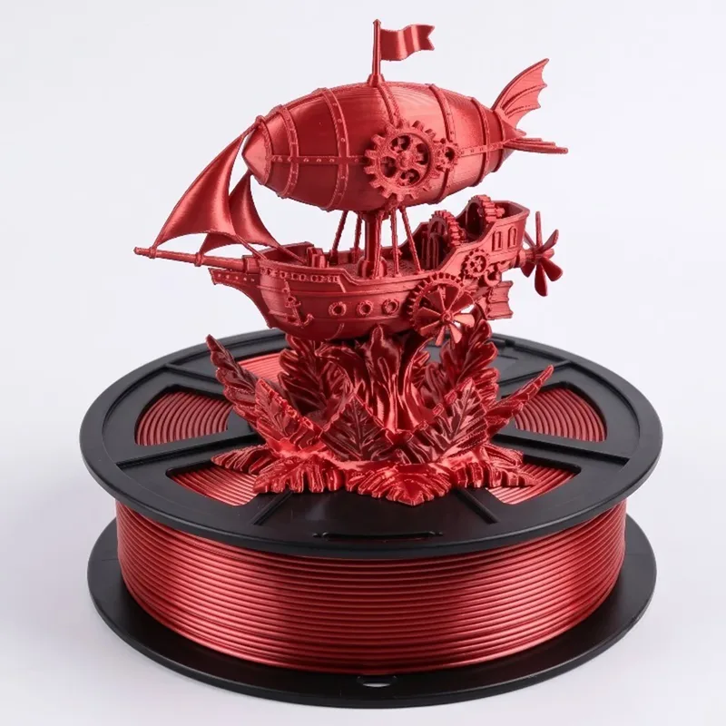 Filamento per Stampante 3D PLA 1,75 mm Seta 250g 0,55 LBS Bobina Materiale per Stampa 3D Lucido Setoso Metallizzato Filamento PLA Metallico