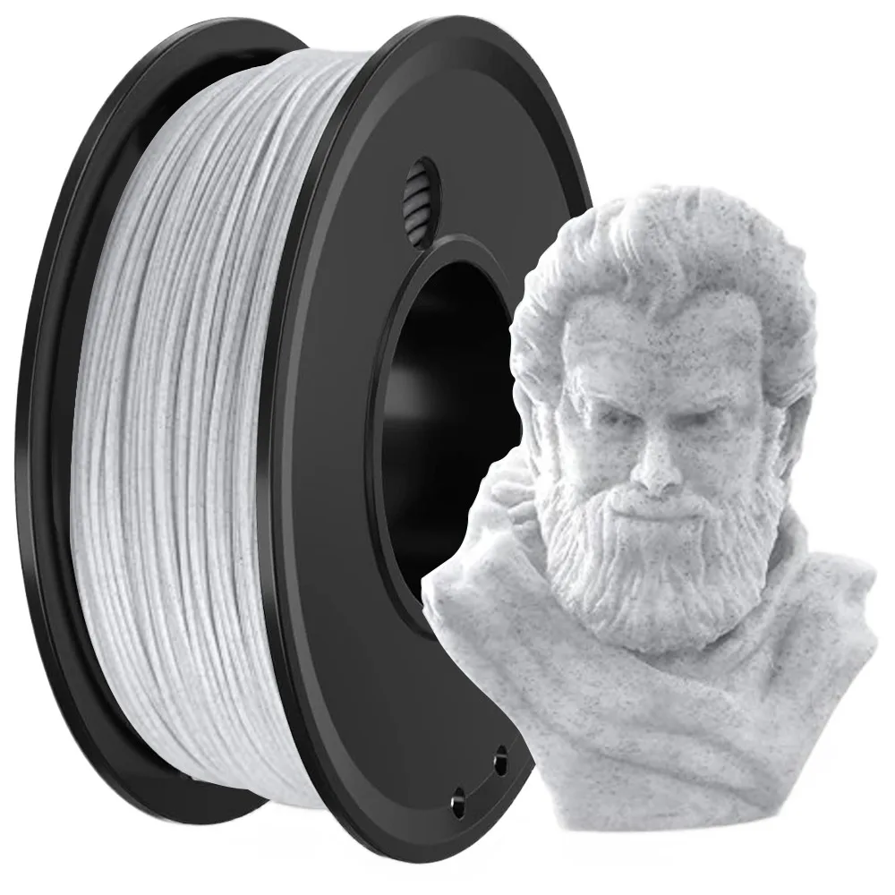Filamento stampante 3D PLA 1kg 500g 250g Filamento base PLA 1.75mm Stampante FDM Materiale plastico Filamento 3D Bianco Nero Marmo
