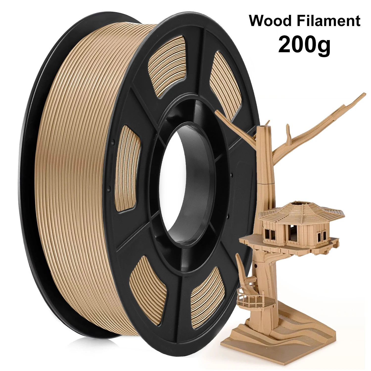 Filamento in PLA effetto legno 200G/1KG 1.75mm ±0.03mm per stampanti 3D FDM e penne 3D, alta qualità, senza bolle, spedizione rapida