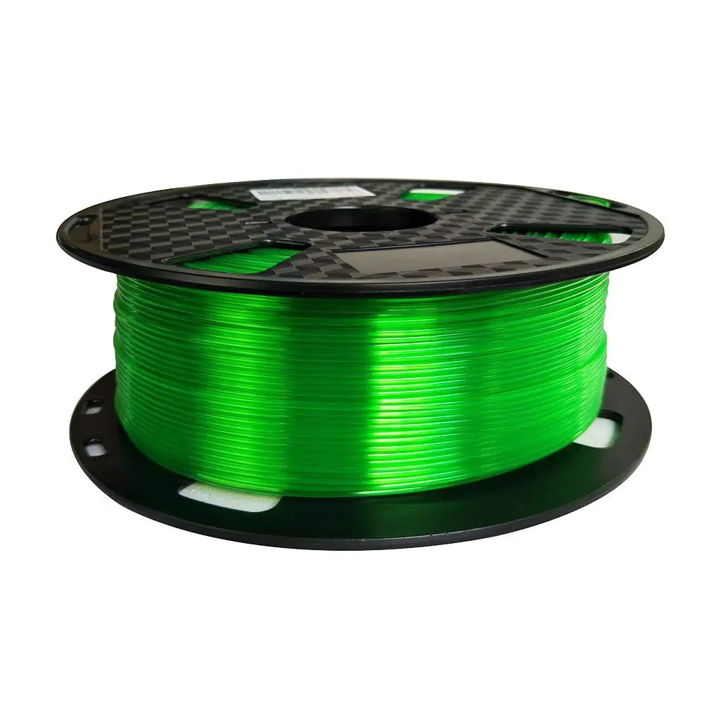 Filamento PETG Verde Traslucido 1.75mm 1KG per Stampanti 3D FDM, Facile da Stampare, Colore Verde Erba