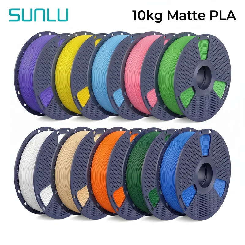 Filamento SUNLU PETG/PLA Opaco 10kg 1.75mm 1 rotolo/kg (2.2 libbre) per Stampanti 3D, Avvolto Ordinatamente, Stampa Fluida