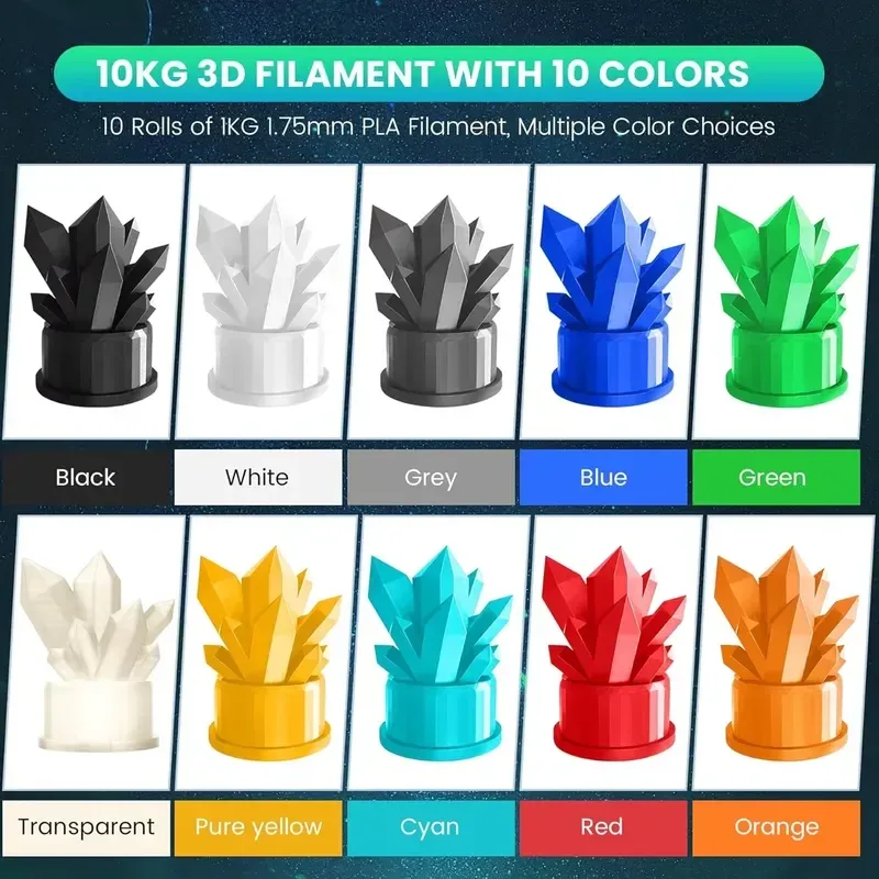 Filamento PLA 3D Sunlu all'ingrosso 2026, 1.75mm, Tolleranza 0.02mm, Preciso, 10 Rotoli MOQ per Stampante 3D, Aste in Plastica 7.14