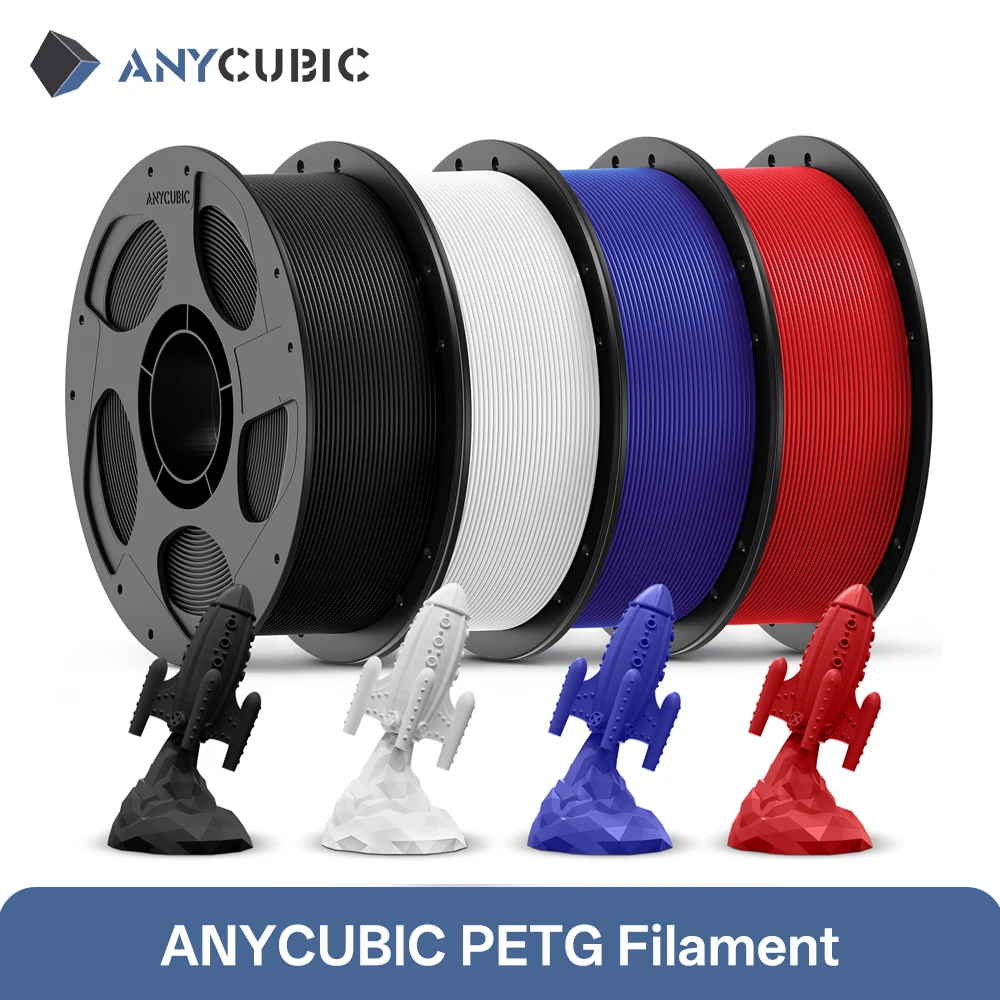 ANYCUBIC 1kg PETG Filamento Colorato Trasparente Stampante 3D Filamento petg Materiale di Stampa Per FDM Kobra S1 Combo Kobra 3 Combo