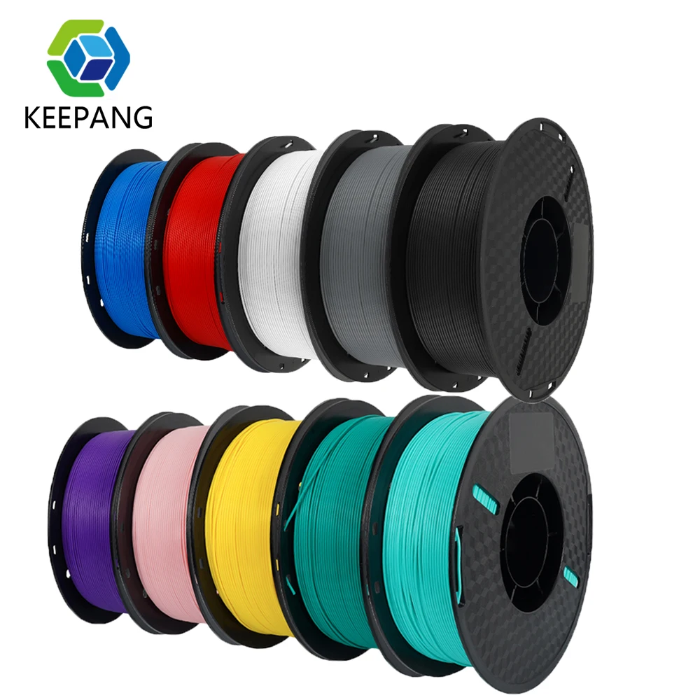 KEEPANG PLA/HS-PLA/PETG/Seta PLA Filamento per stampante 3D 1,75 mm Colore misto 5 rotoli Materiale per stampa PLA ad alta velocità per laboratorio Bambu