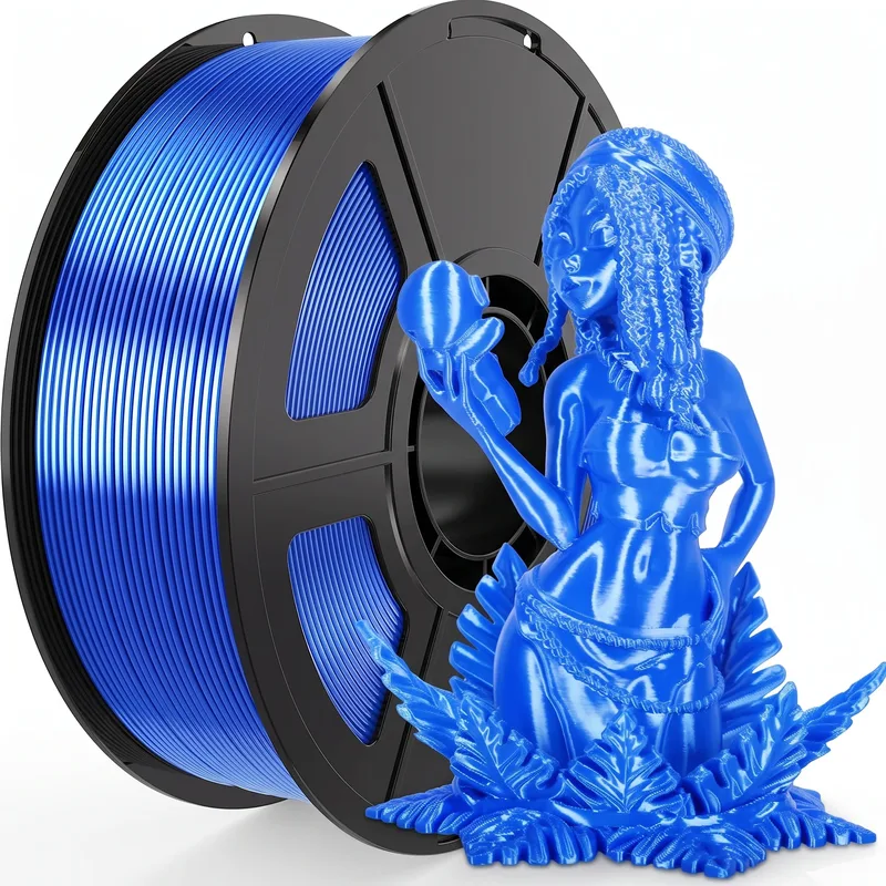 Filamento PLA 3D Silk 1,75mm per Stampante 3D, Materiale Sicuro, Confezione Sottovuoto 250g