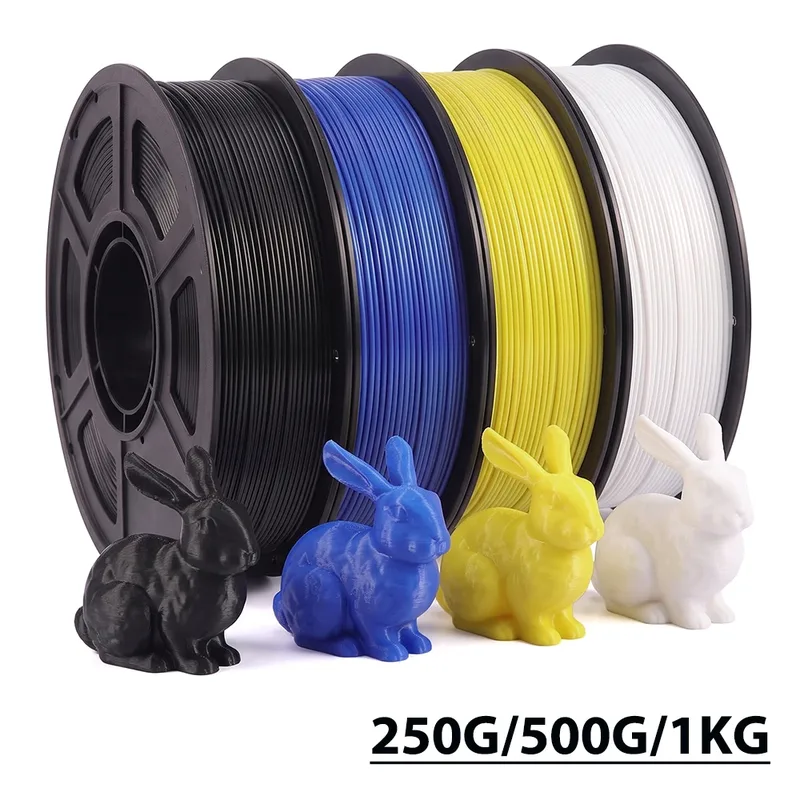 Filamento per Stampante 3D PETG 250gx4 Giallo Nero Bianco Blu 1.75mm 250g 500g 1Kg Filamento per Stampa 3D Confezionato Sottovuoto