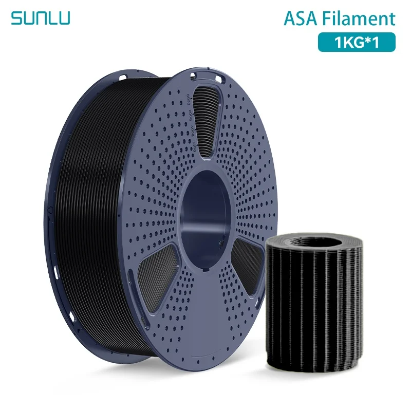 SUNLU 1KG Filamento ASA 1,75mm, Filamento per stampante 3D resistente ai raggi UV/pioggia/calore per la stampa di parti meccaniche funzionali esterne