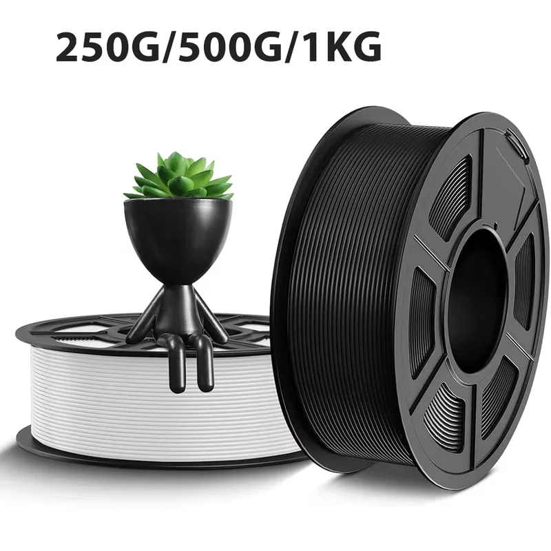 Filamento PETG Nero e Bianco per Stampante 3D, Materiali Verdi, Consumabili, 1.75mm, Materiale PETG per Stampante 3D, 250G/500G/1kg