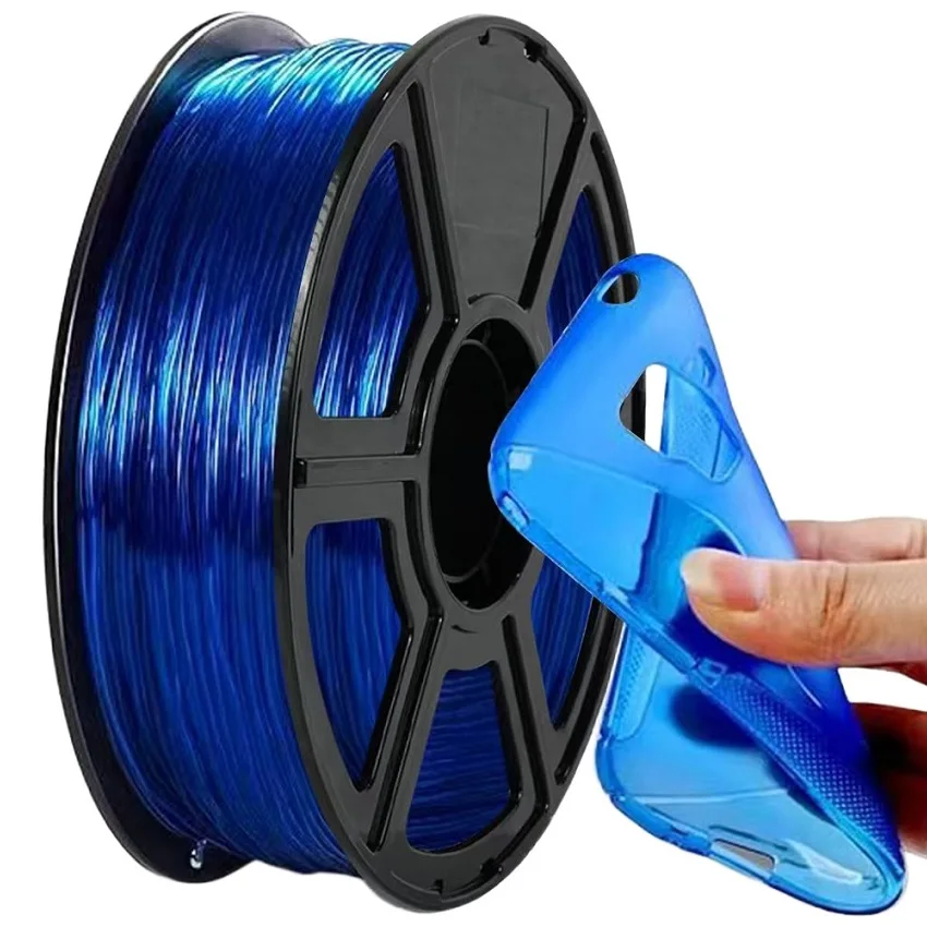 Filamento flessibile TPU 1,75 mm 200 g Filamento traslucido Morbido 95A TPU FDM Materiale stampante 3D Glow In The Dark Filament Arcobaleno