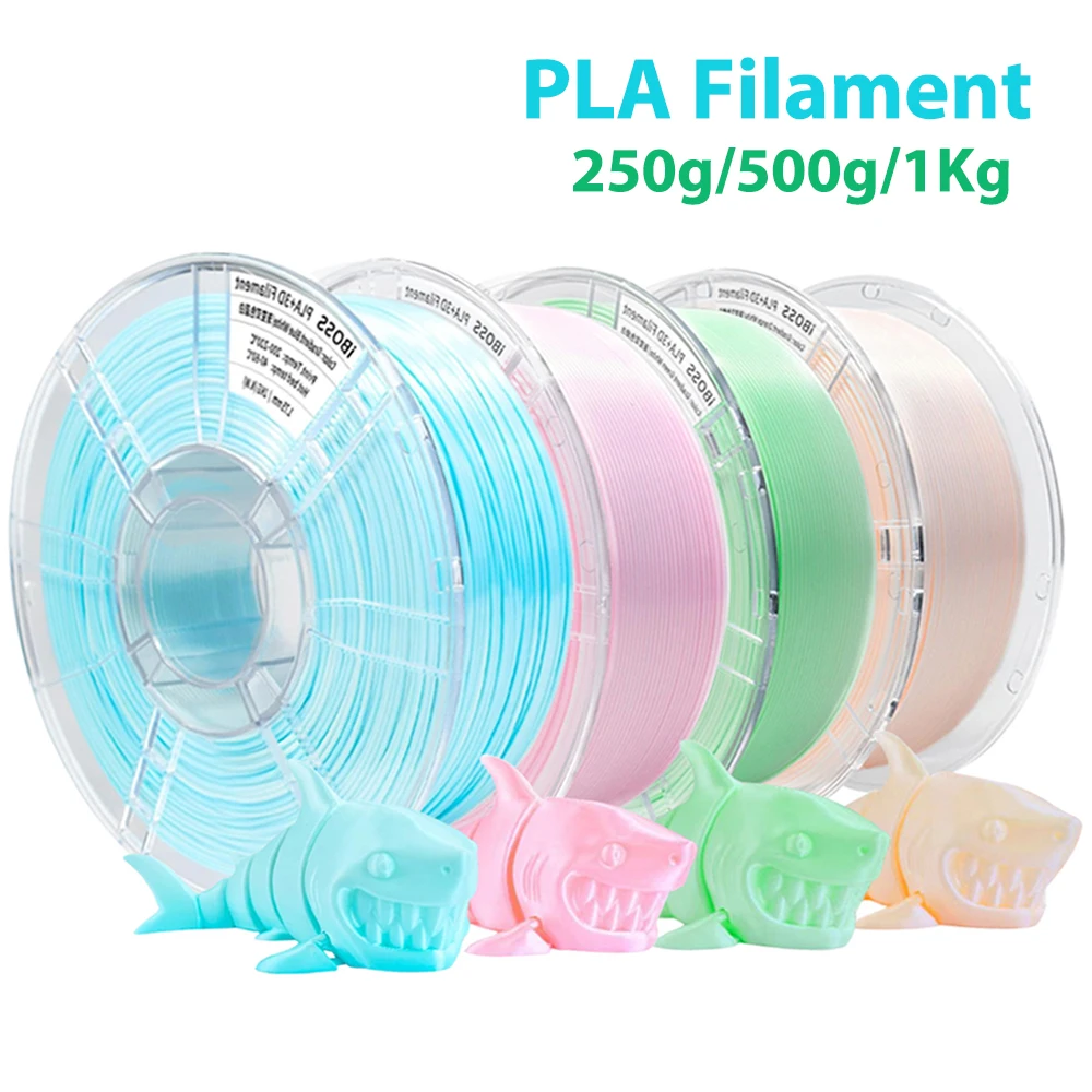 250g 500g 1Kg PLA Seta blu bianco sfumato Filamento stampante 3D 1,75mm seta verde bianco Materiale di stampa 3D Crema rosa whitegra