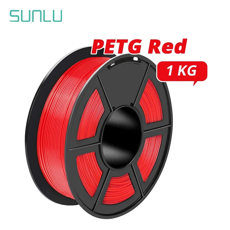 SUNLU PETG Filamento 3D 1KG 1,75MM Organizzato Senza nodi Inodore Non tossico Colore brillante Buona tenacità Bella adesione