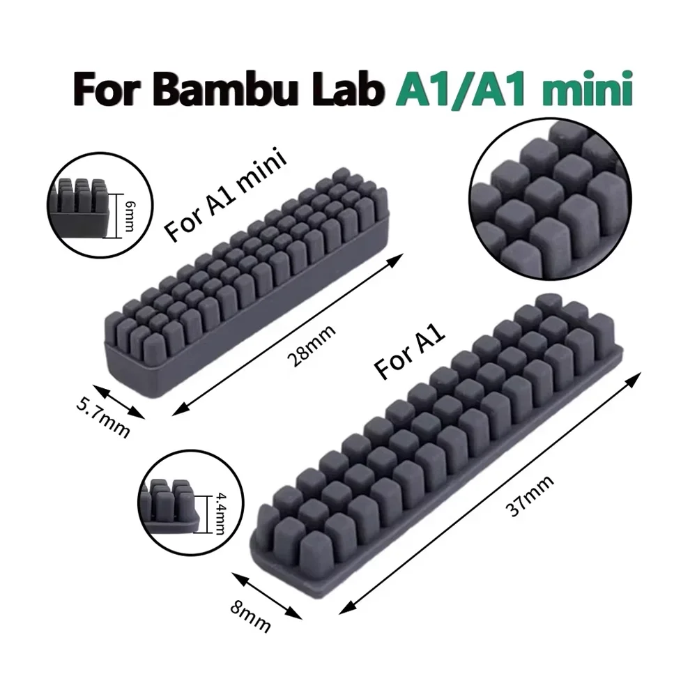 Set di 5 spazzole per ugelli in silicone per Bambu Lab A1 e A1Mini Strumento di pulizia di qualità di stampa per filamenti ABS PLA PETG TPU