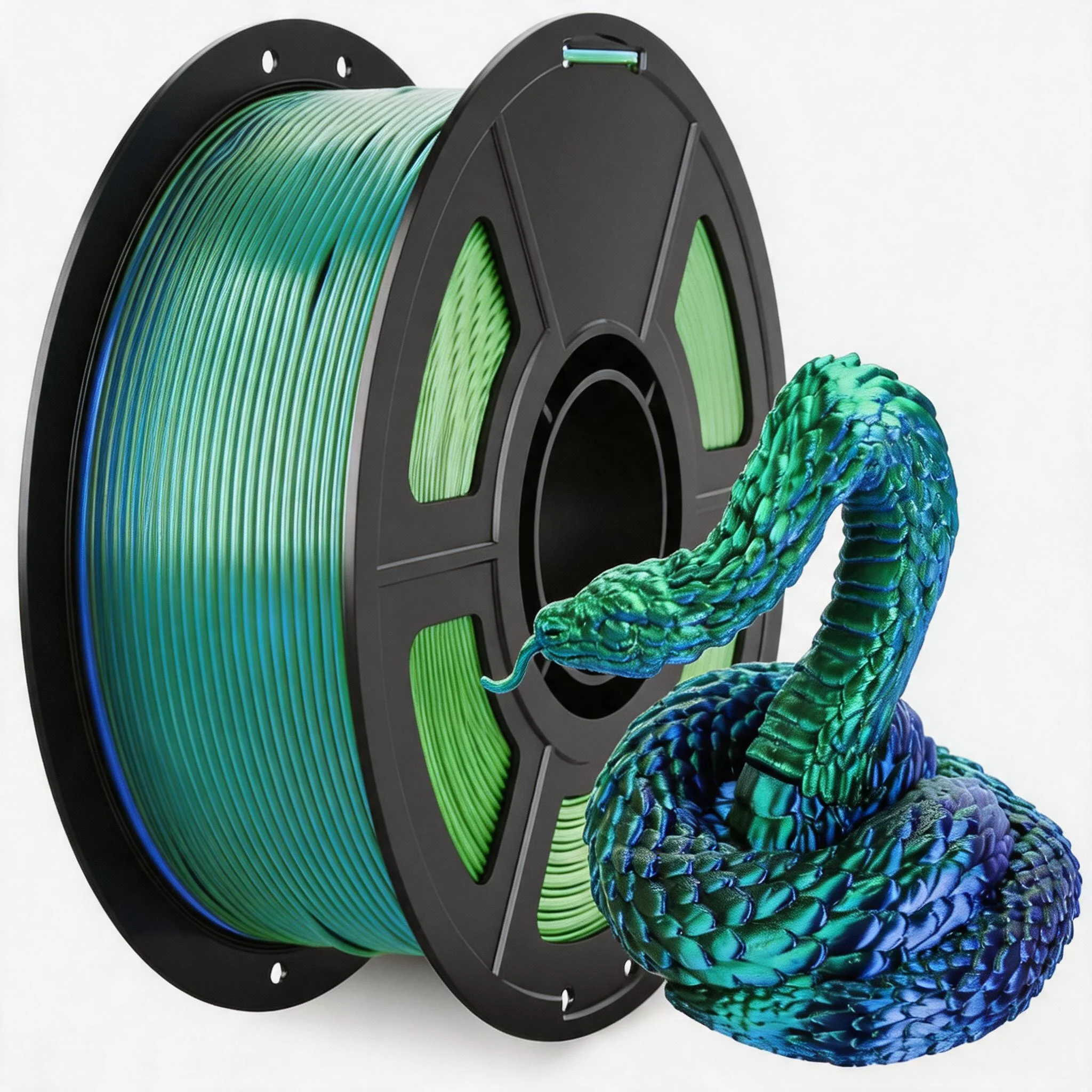 Filamento PLA Bicolore per Stampante 3D 1.75mm +/- 0.02mm, Filamento Bicolore PLA 250G (0.55 libbre)