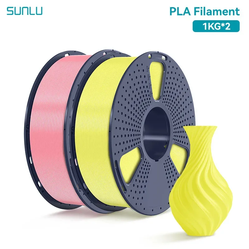 Filamento PLA SUNLU 2KG per Stampante 3D, 1.75mm, Avvolgimento Preciso, Compatibile con la Maggior Parte delle Stampanti 3D FDM, Bobina da 1kg (2.2 libbre)