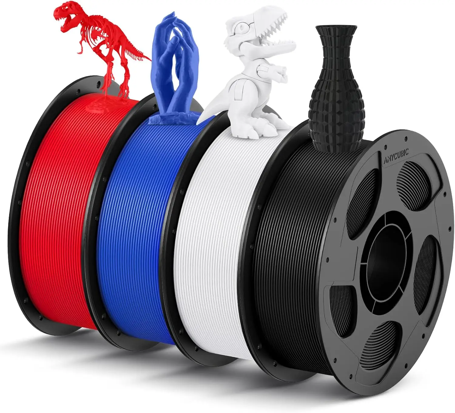 Set di Filamenti PLA da 1,75mm, 4KG Multicolore per Stampa 3D Fluida ad Alta Precisione