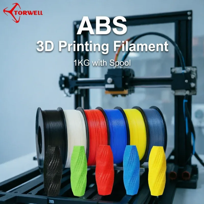 Filamenti per Stampante 3D TORWELL ABS Basic, Alta Resistenza e Durezza, 1Kg con Bobina, 1.75mm, Colori Multipli per Creality Bambulab