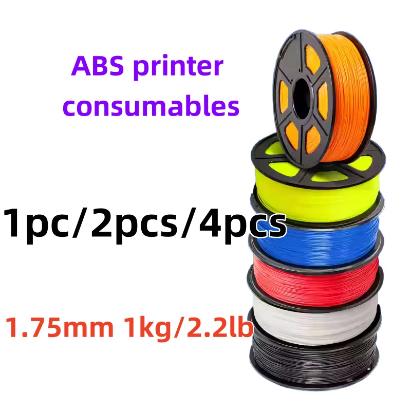 1 pz/2 pz/4 pz Filamento Stampante 3D ABS 1.75mm 1 kg/2.2lb Materiali di consumo in plastica ABS per stampante 3D e penna 3D Filamento ABS