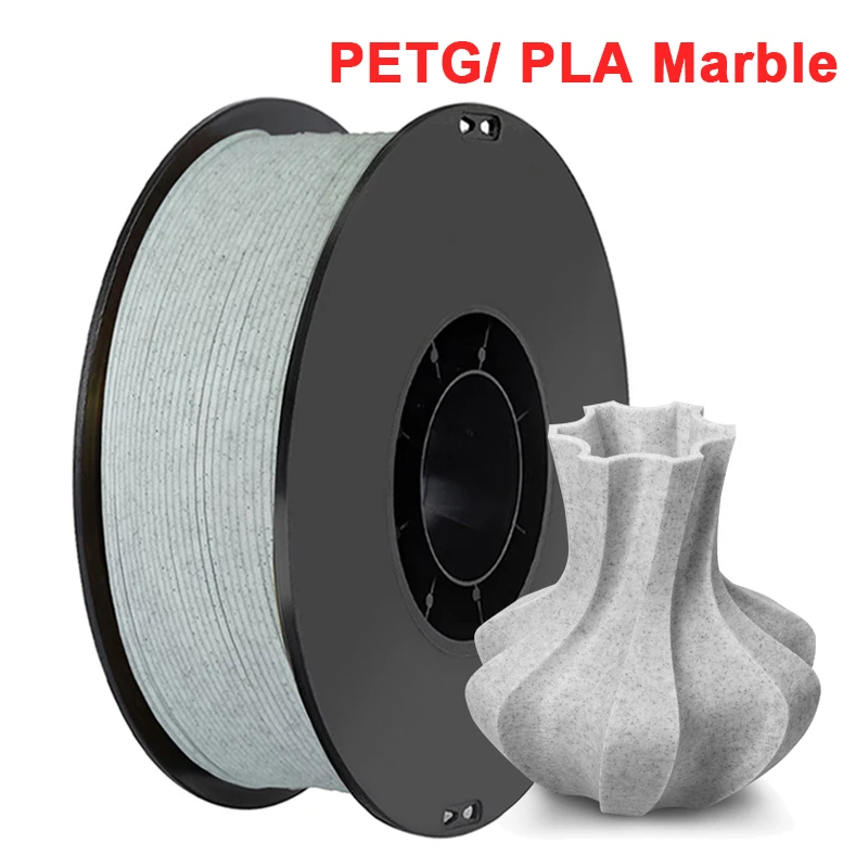 Filamento di marmo PLA per stampante 3D Filamento di stampa 3D da 1,75 mm Pietra come materiale PETG Forniture per stampa 3D Sicurezza 1 kg/500 g/250 g