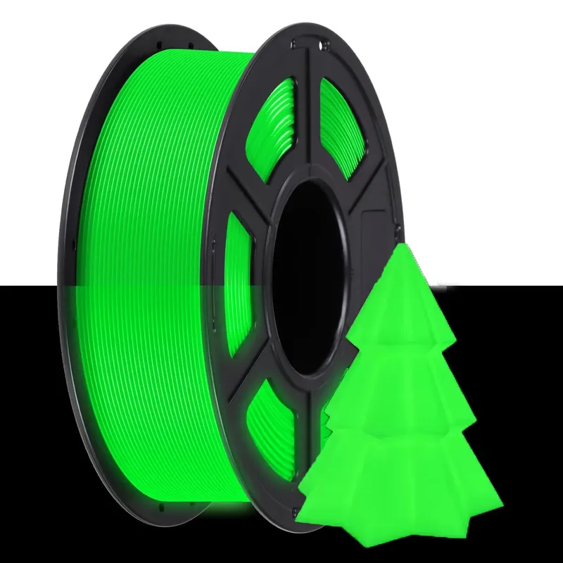 Filamento TPU Verde Fluorescente al Buio, Filamento PLA Luminoso per Stampante 3D Avvolto con Cura, Precisione Dimensionale +/- 0,02mm 250G Spo