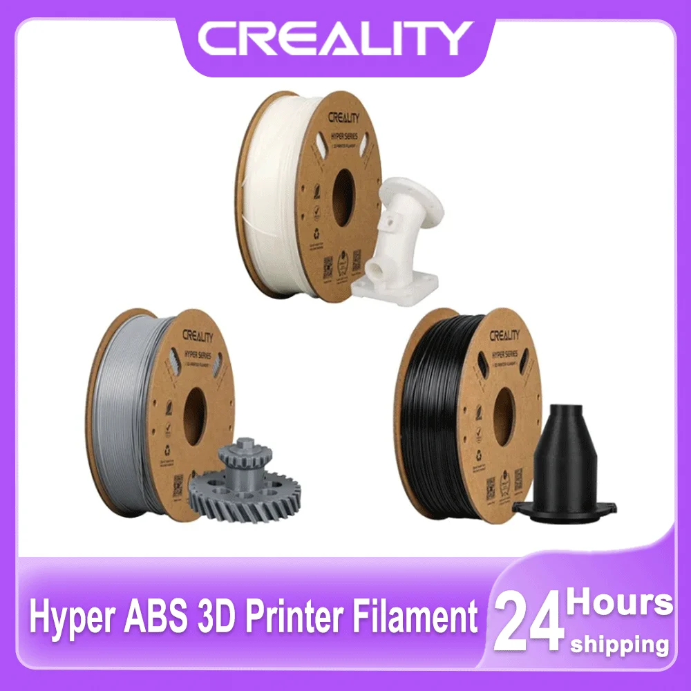 Filamento Creality Hyper ABS da 1,75 mm per stampa ad alta velocità Comoda stampa aperta, bobina da 1 kg (2,2 libbre) adatta alla maggior parte delle stampanti 3Dz
