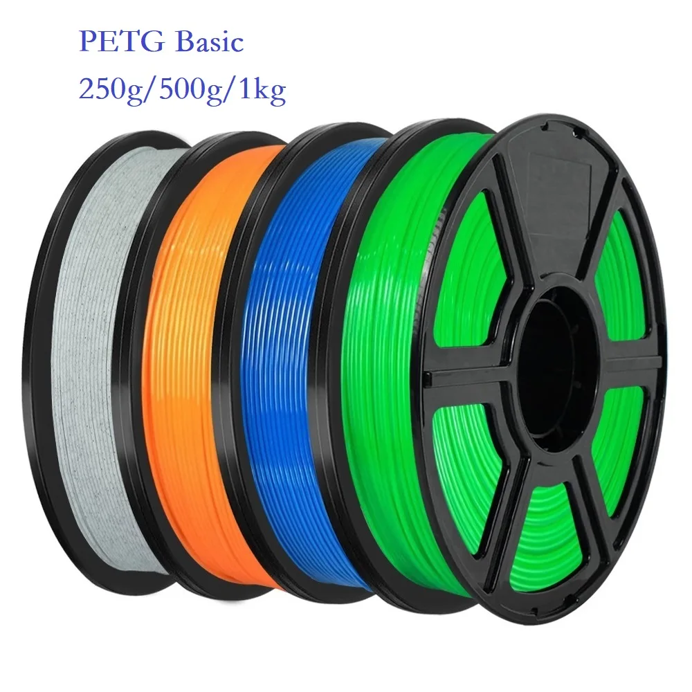 Filamento per stampante 3D PETG di base 1,75 mm 1 kg/500 g/250 g Filamento ad alta tenacità PETG Marmo Nero Bianco Rosso Verde