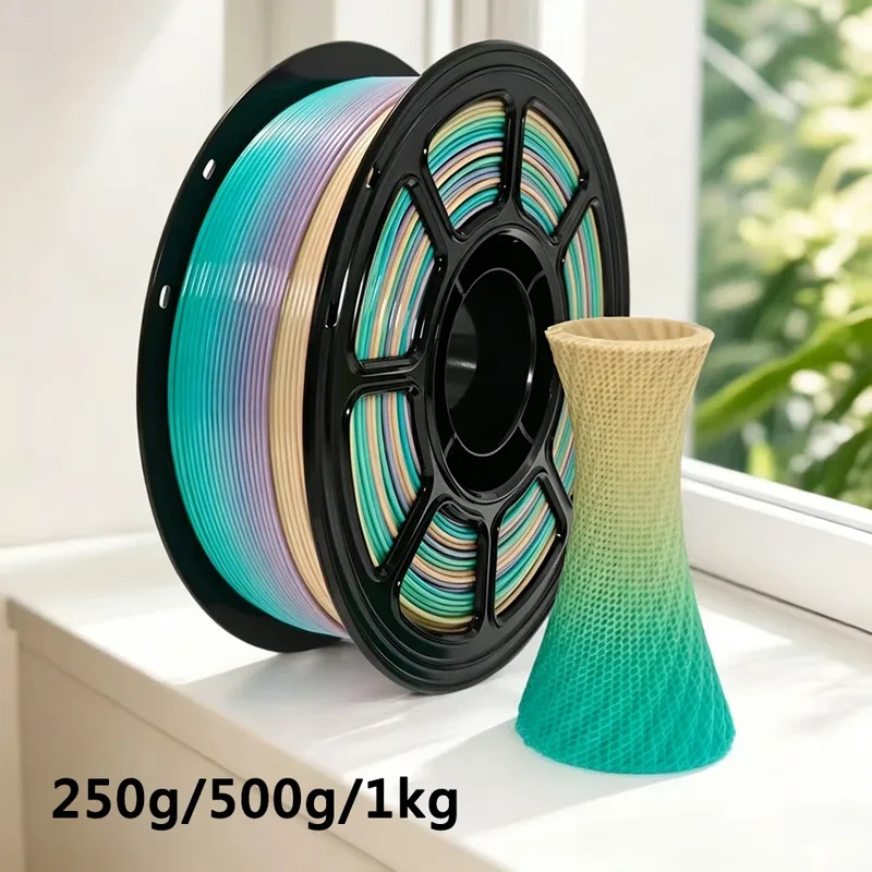 Filamento per Stampante 3D PETG Candy Rainbow 250G/500G/1kg, Materiali Verdi Consumabili 1.75mm, Confezionamento Sottovuoto