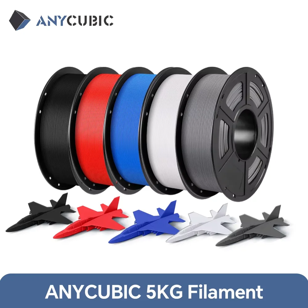 ANYCUBIC 5KG Filamento PLA Per Stampante 3D FDM 1.75mm Materiale di Stampa 3D Ecologico Failinamento Per Kobra S1C K3C Magazzino UE USA