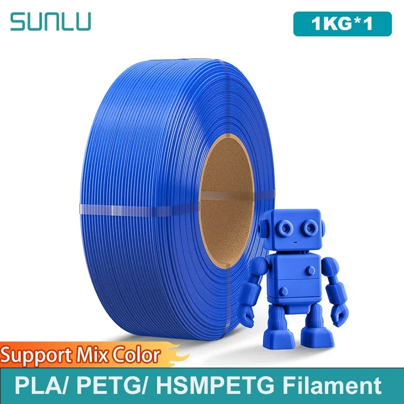 SUNLU 1KG PLA/PETG/Filamento PETG opaco ad alta velocità 1,75mm 1KG senza vassoio Filamento stampante 3D per stampante 3D,Rifllare il filamento