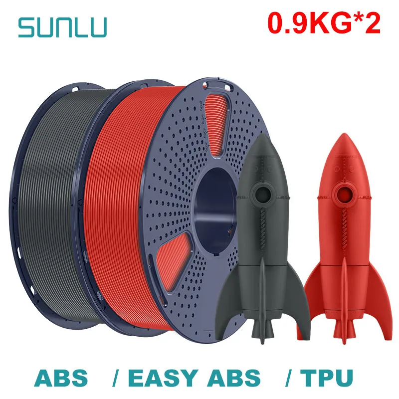 Filamento 3D SUNLU ABS/TPU/ABS FACILE 1,75 mm 2 rotoli 0,9 kg (TPU 0,5 kg/rotolo) Filamento stampante 3D per stampante 3D