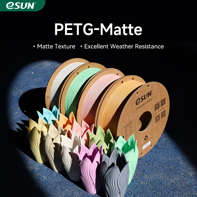 eSUN Matte PETG 3D Filamento Della Stampante Per Bambu Lab 1KG 1.75MM Aggiornato PETG-Fatte 3D Filamento Ad Alta Toughnes 3D materiale di stampa