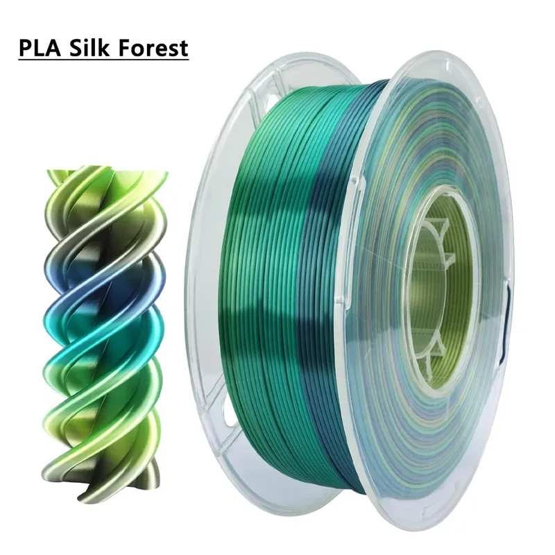 Filamento per stampante 3D PLA 250g 500g 1Kg PLA Silk Forest 1.75mm, confezionamento sottovuoto indipendente