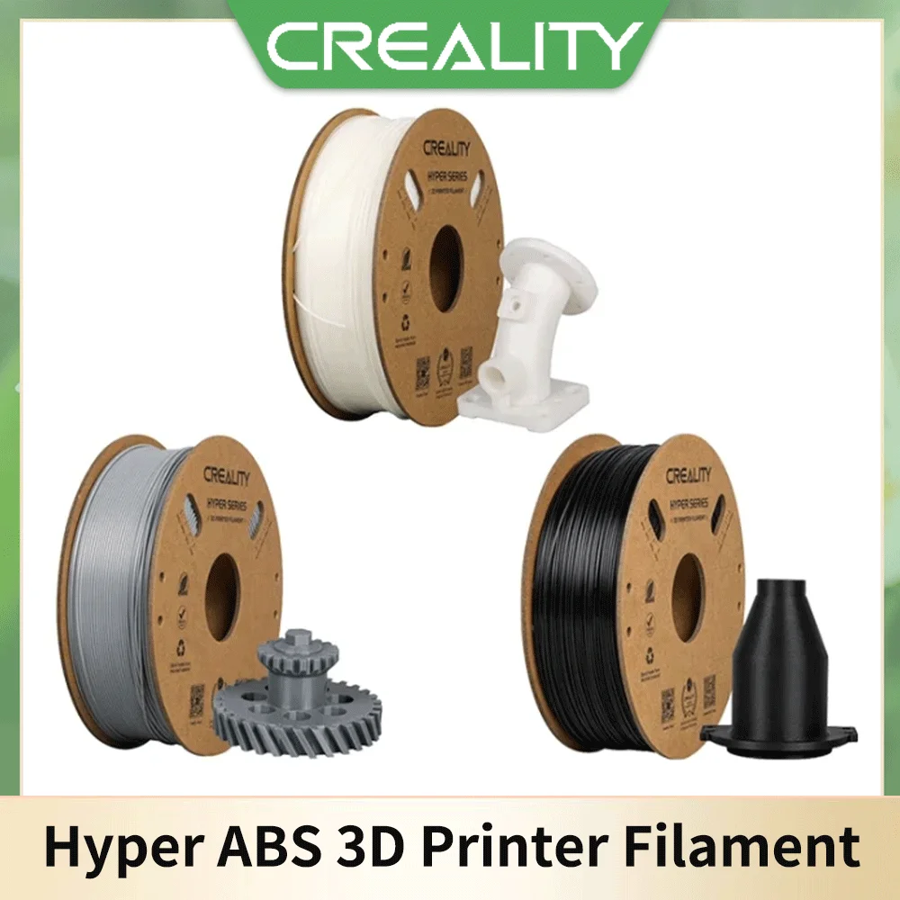 Filamento Creality Hyper ABS da 1,75 mm per stampa ad alta velocità Comoda stampa aperta, bobina da 1 kg (2,2 libbre) adatta alla maggior parte delle stampanti 3Dz