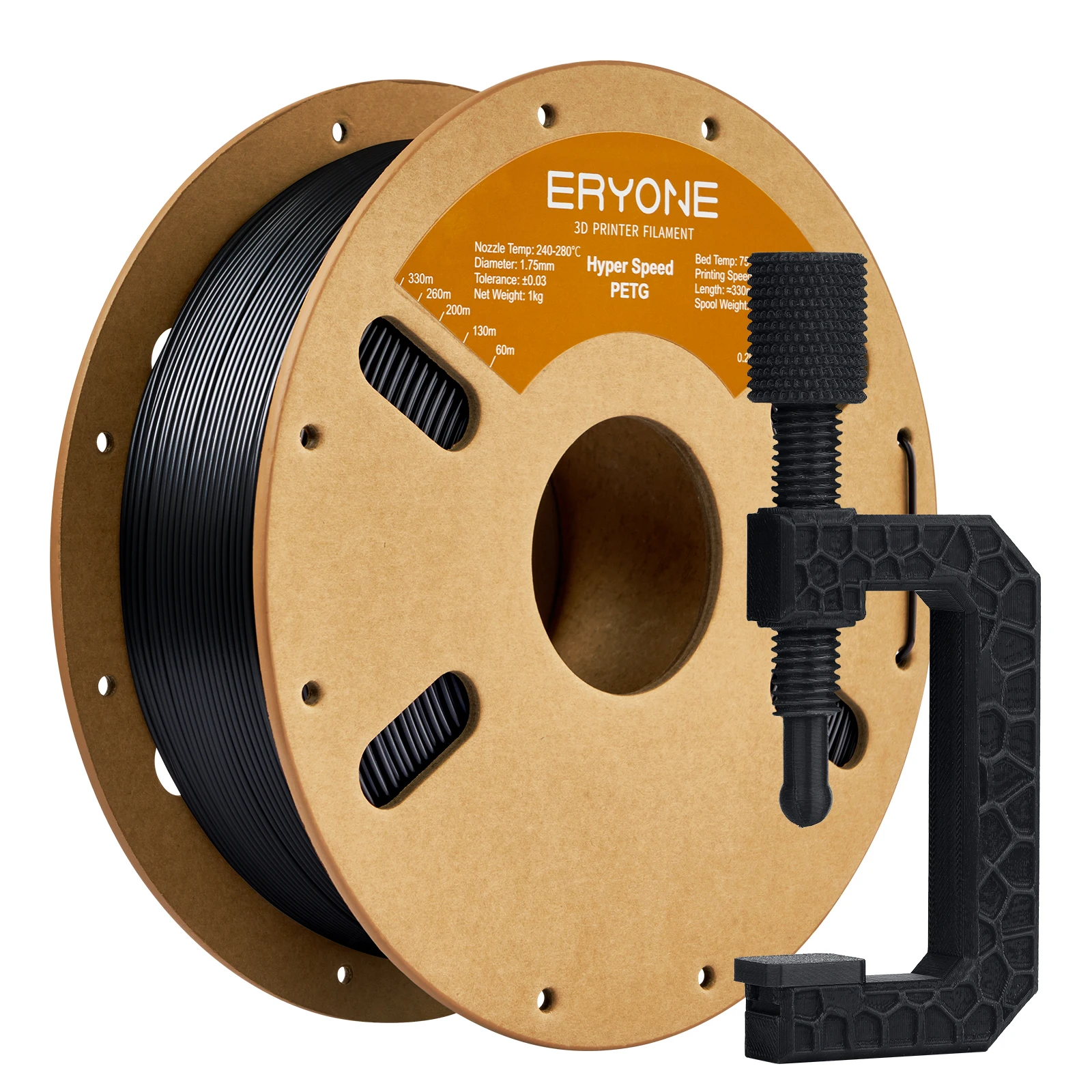 ERYONE Rapid PETG 1,75 mm +/- 0,03 mm, filamento per stampa 3D ad alta velocità 30-500 mm/s, adatto alla maggior parte delle stampanti FDM, 1 kg (2,2 libbre)/bobina