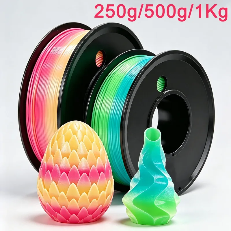 Filamento per Stampante 3D PETG Summer Dream Rainbow 250g 500g 1Kg 1.75mm, Materiale PETG Colorato Arcobaleno per Stampante 3D