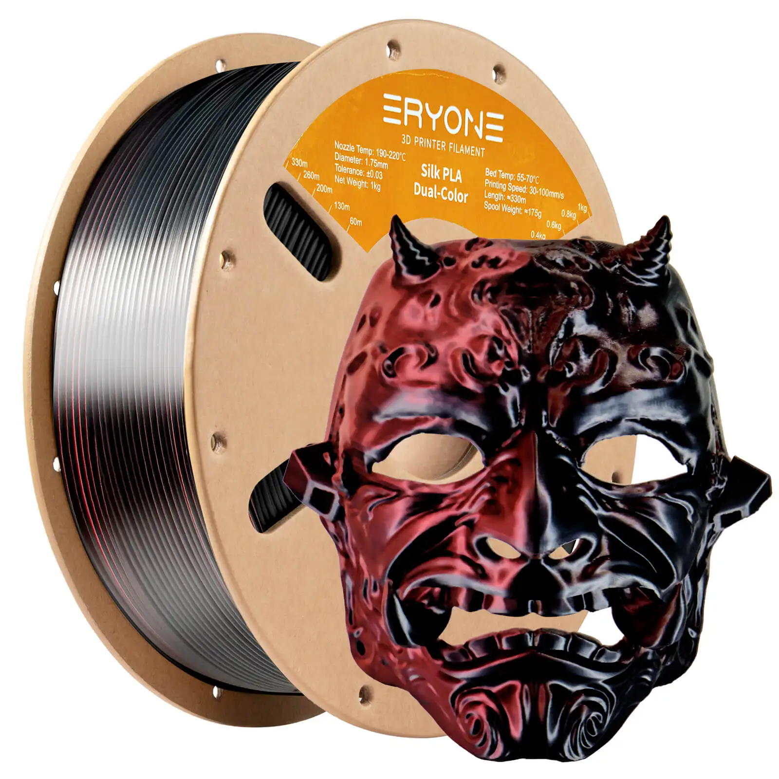 ERYONE 3/5/10KG Filamento PLA di seta bicolore Stampa 3D, multicolore disponibile, diametro: 1,75 mm, distanza: +/- 0,03 mm, 1 kg/bobina