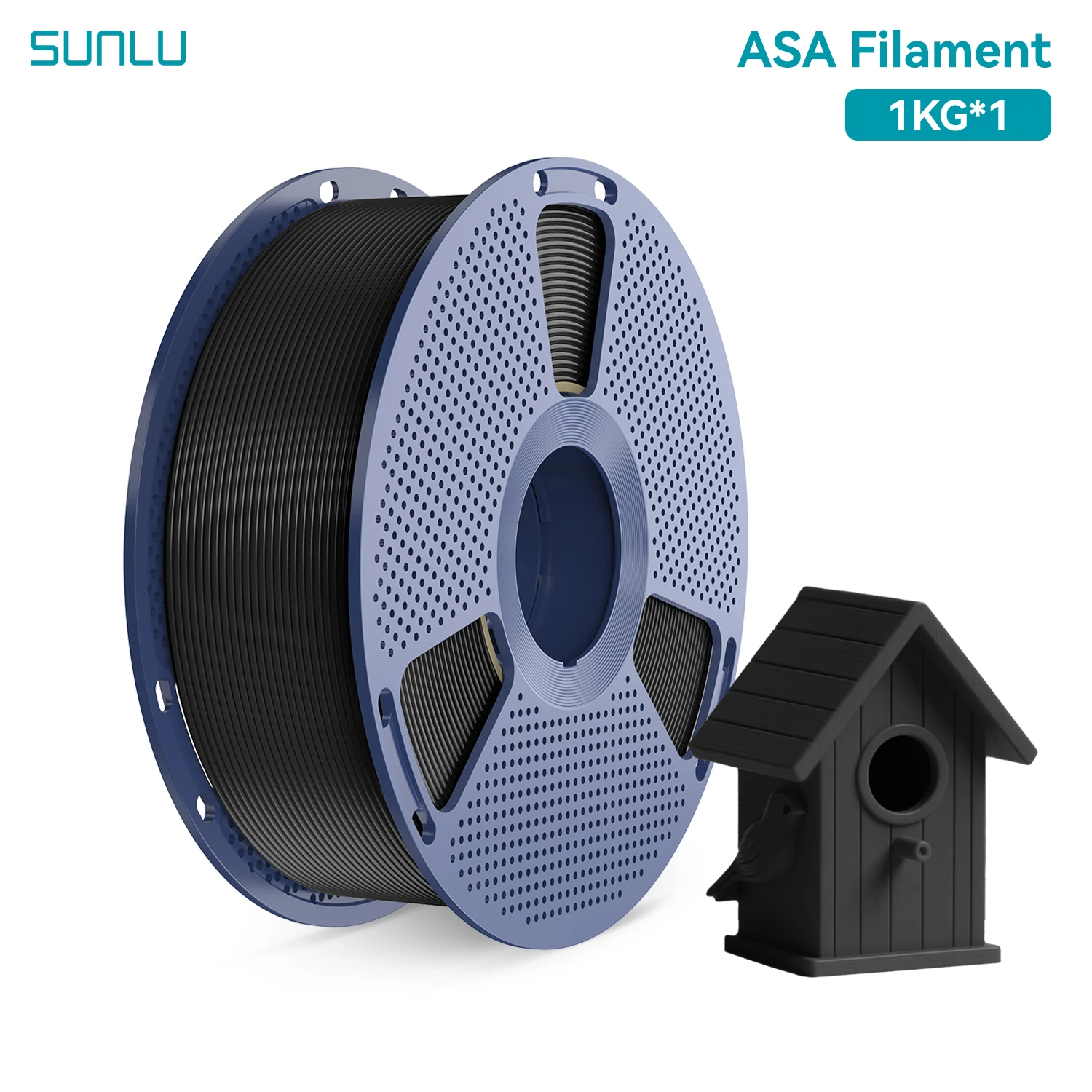 Filamento ASA SUNLU per Stampa 3D 1.75mm, Resistente alle Intemperie, Alta Resistenza, Diametro di Precisione, Compatibile con Stampanti FDM, per Uso Esterno, Bobina da 1KG