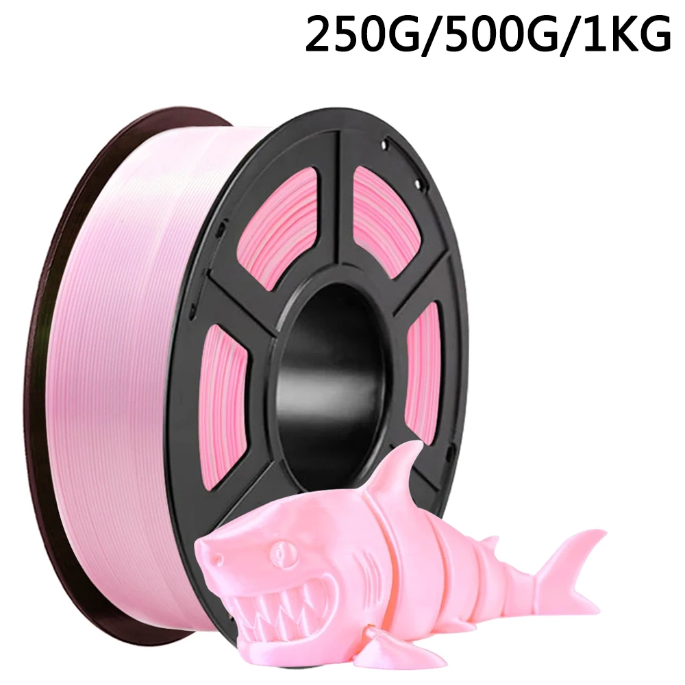 Filamento PLA per stampante 3D da 250g, 500g, 1Kg, sfumato da rosa a bianco, 1.75mm, per stampa 3D, confezione sottovuoto.