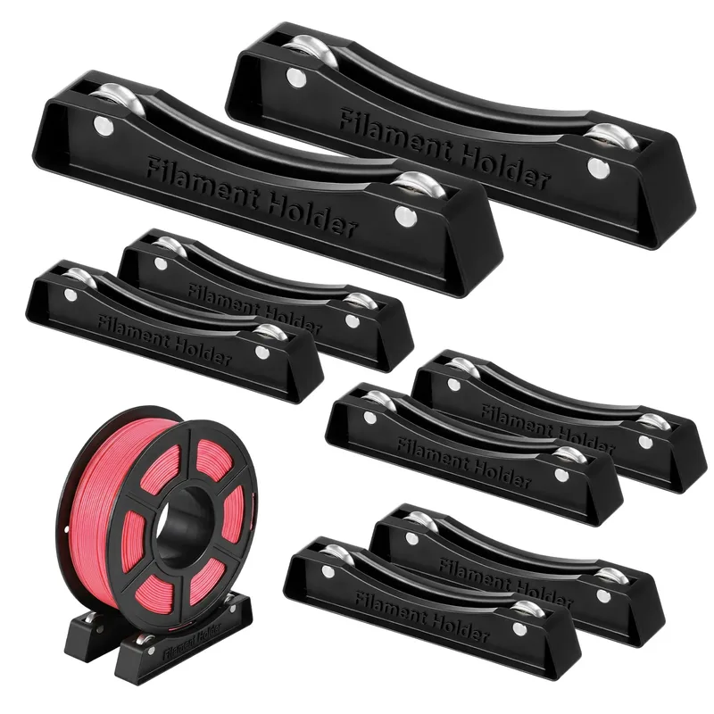Set di 8 Supporti Standard per Bobine di Filamento da 1KG, Porta Materiali di Consumo con Due Pulitori per PLA/PETG/ABS