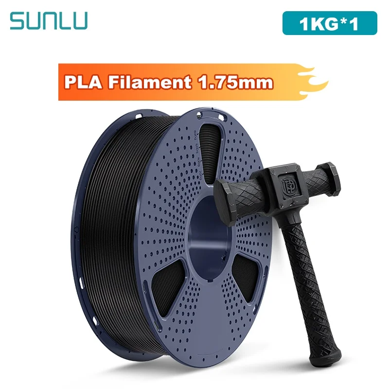 SUNLU 1KG PLA/Filamento per stampante 3D trasparente Bobina da 1,75 mm 1000 g (2,2 libbre) Filamento prelavato senza nodi Adatto alla maggior parte delle stampanti FDM