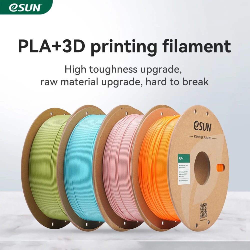 eSUN Filamento 3D PLA + Per Bambu Lab Raise3D 1.75MM 1KG PLA Plus Filamenti per stampante 3D Colore aggiornato PLA + Materiale di stampa 3D
