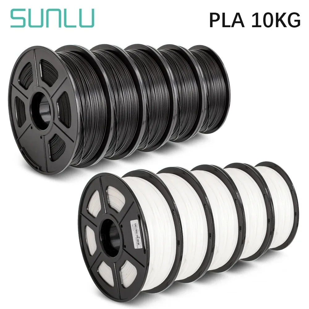 SUNLU Filamento 3D PLA/PLA META/PETG/ABS/TPU/PLA MATTE 1.75mm 10 Rotoli 1KG/0.5KG Filamento stampante 3D per stampante 3D