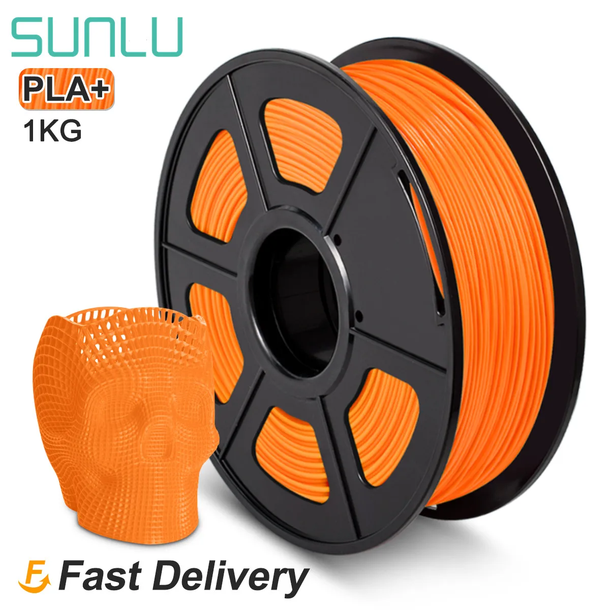SUNLU PLA PLUS Filamento stampante 3D 1.75mm 1KG 2.2LBS PLA + Materiale di stampa 3D fai da te con bobina Stampa 3D Imballaggio sottovuoto Nave veloce