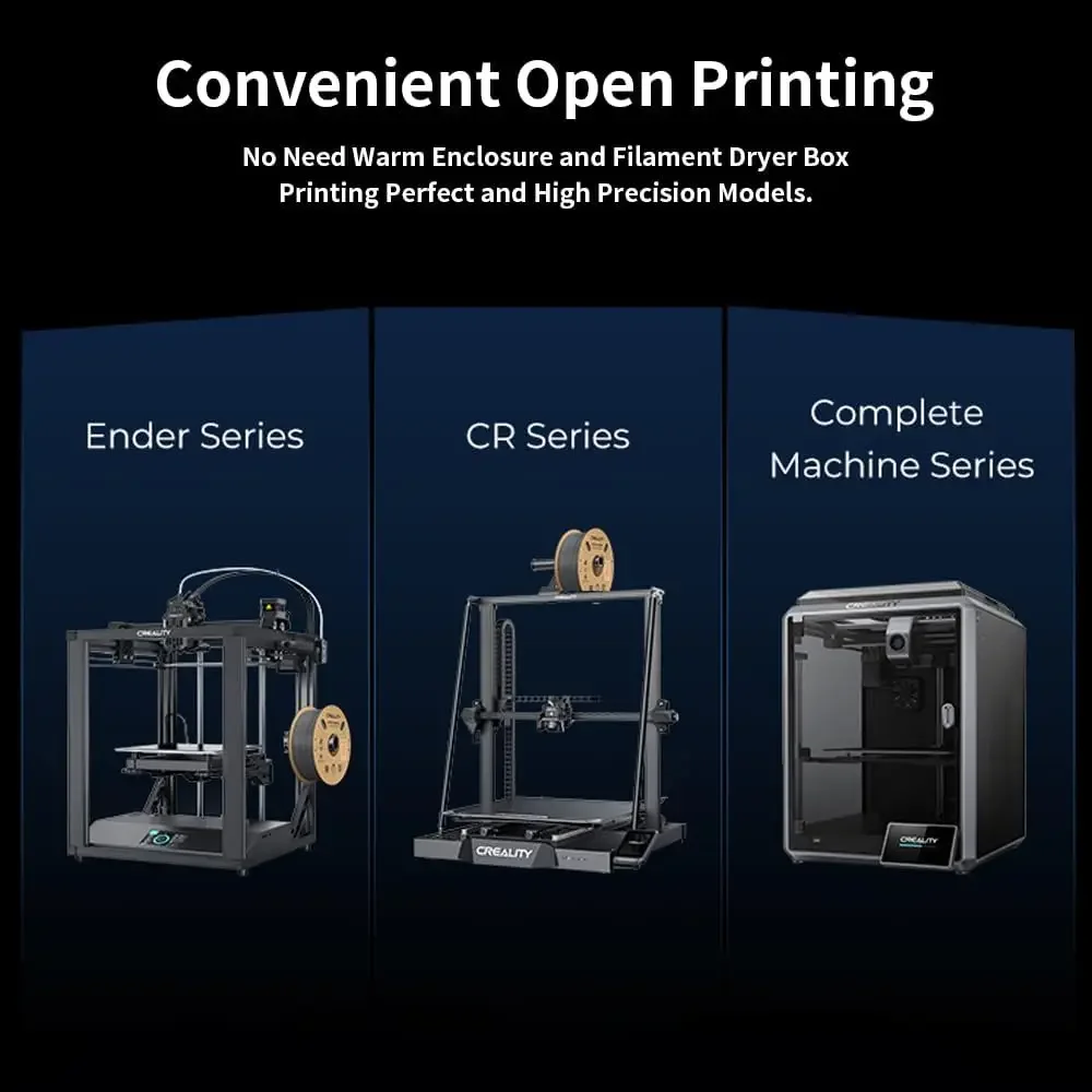 Filamento Creality Hyper ABS 1.75mm per Stampa ad Alta Velocità, Comodo per Stampa Continua, Bobina da 1kg (2.2lbs) Compatibile con la Maggior Parte delle Stampanti 3D