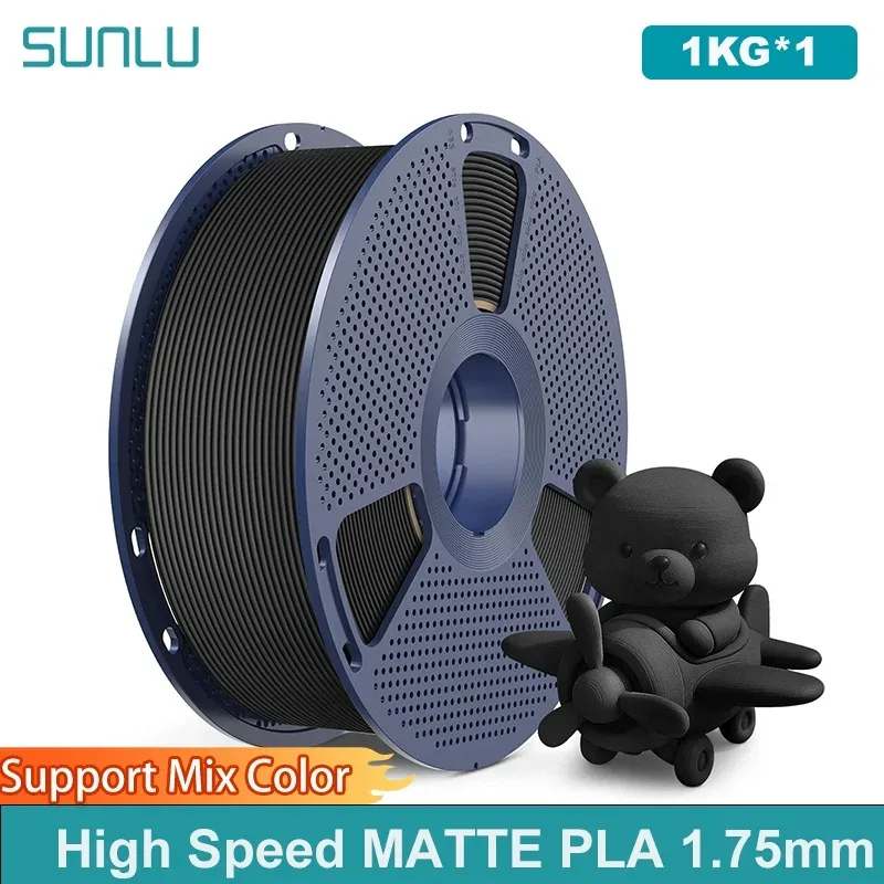 SUNLU (PLA Classic) Filamento PLA Opaco ad Alta Velocità 1.75mm Bobina da 1kg (2.2 libbre) Filamento per Stampa ad Alta Velocità Compatibile con la Maggior Parte delle Stampanti FDM