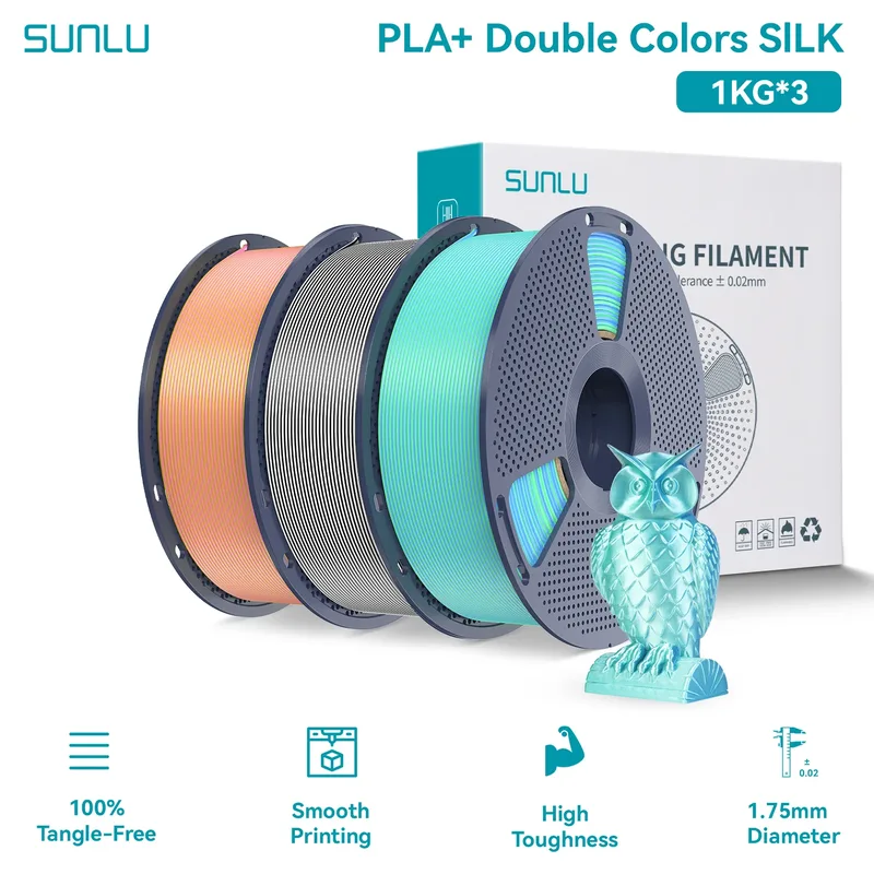 SUNLU Silk PLA 1.75mm 3kg Bicolore