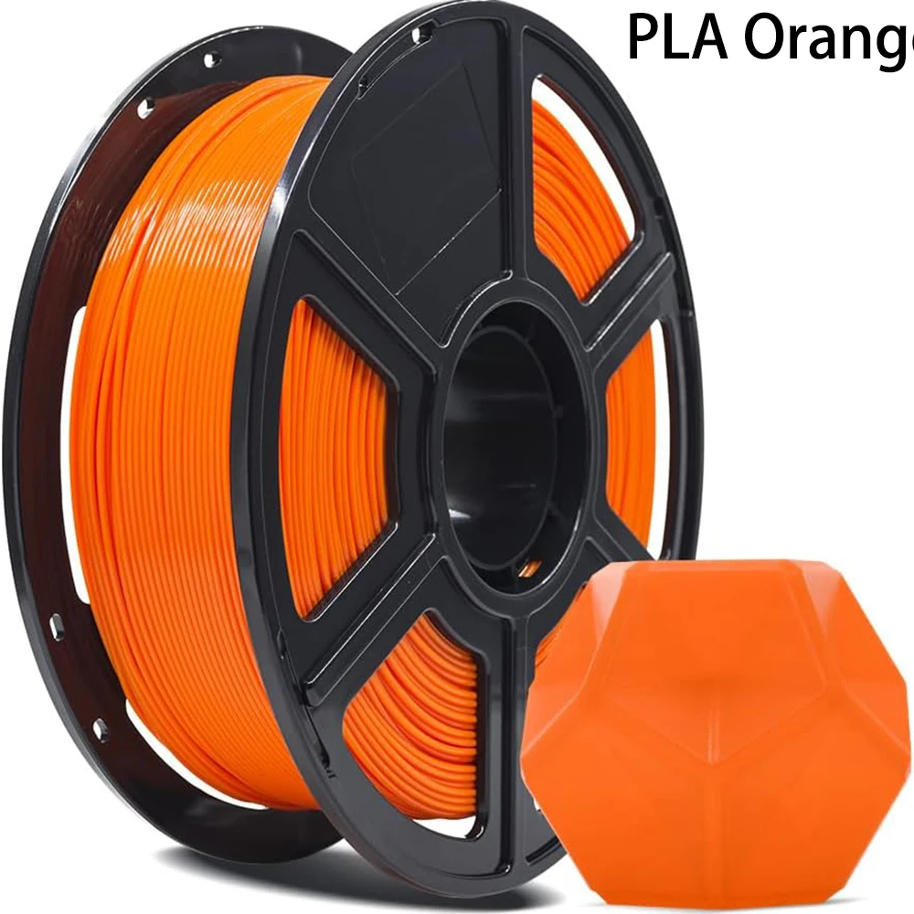 Filamento PLA Arancione per Stampante 3D 1.75mm 250g 500g 1kg, Filamento PLA per Stampa 3D Arancione ±0.02mm Confezionato Sottovuoto