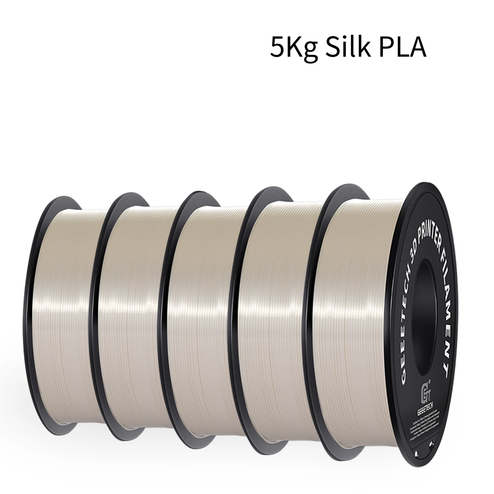 GEEETECH 5 rotoli di Filamento PLA di Seta 3D 1Kg/rotolo Bobina da 1,75mm Filo Regalo Di Natale Giocattolo Filamento Per Per Il Materiale Della Stampante 3D