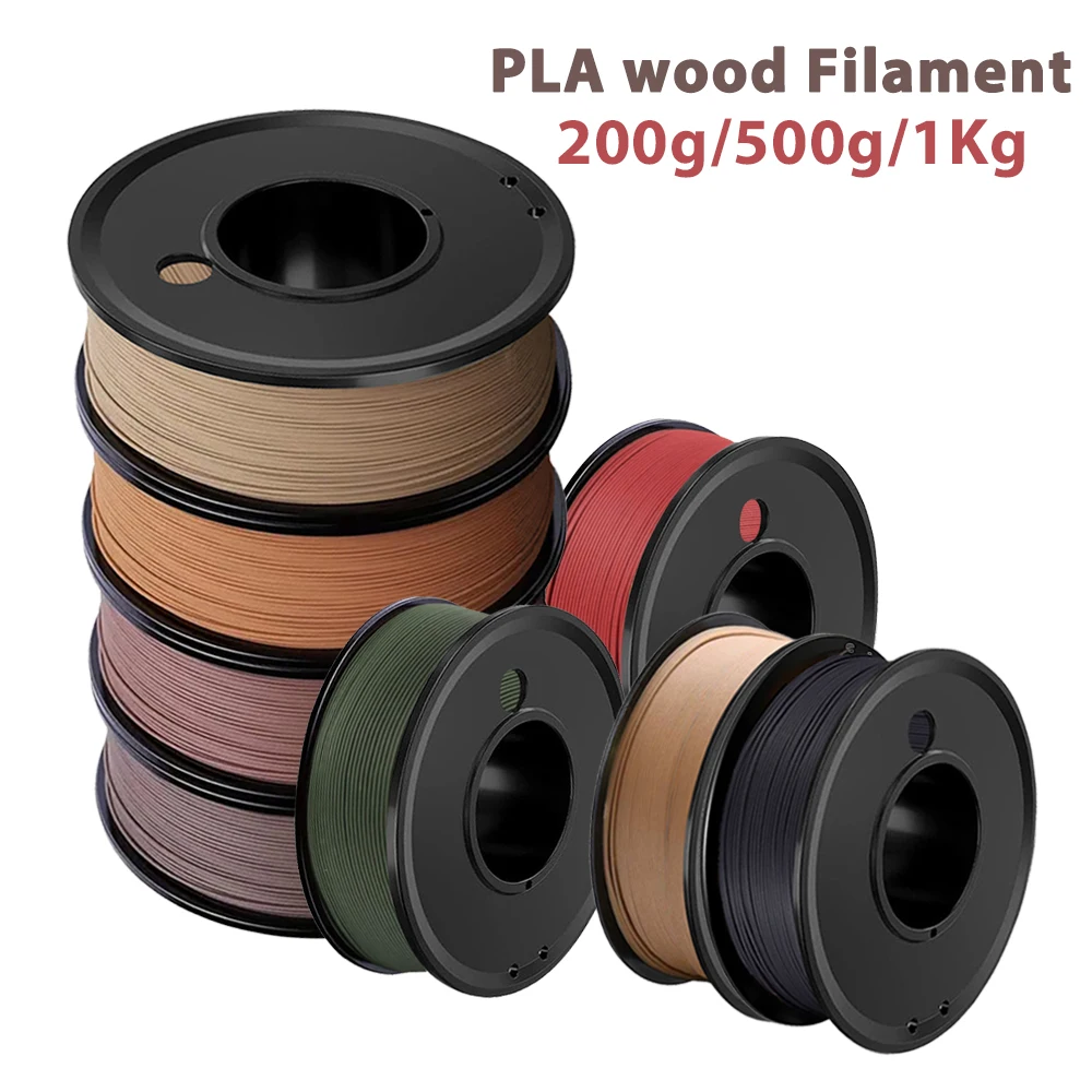 200g 500g 1Kg Stampante 3D PLA Filamento di Legno di Ciliegio 1.75mm Legno di Sandalo Materiali di Stampa 3D Pla Noce Ciliegia Legno di Teak Rosso