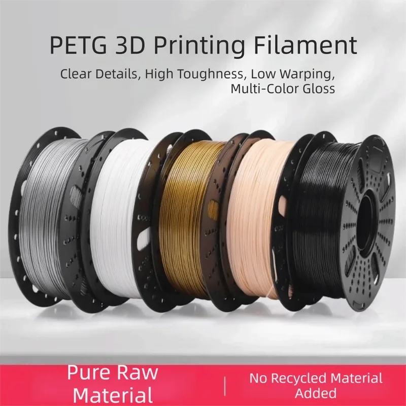 Filamento PETG da 1,75 mm di diametro, monocolore o multicolore, materiali per stampa 3D, 1 kg, senza nodi, consumabili per stampa 3D, stampante 3D