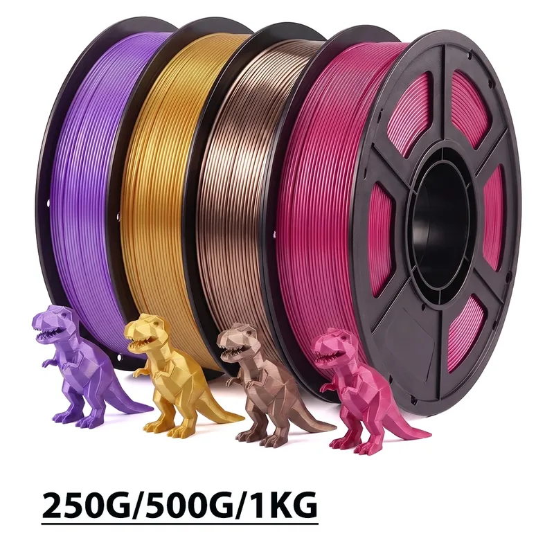 200g 500g 1Kg Filamento PLA Seta Oro Rosa, Filamento per Stampante 3D Rosa 1.75mm, Materiale per Stampante 3D Seta Viola, Filamento Rosso 250gx4